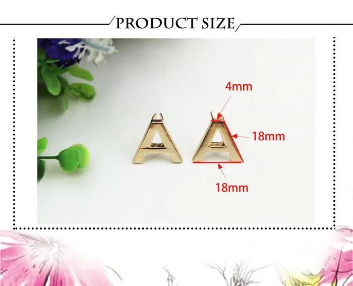 5Pcs DIY English 26 Letter Metal Rivets Claw Studs For Bags Clothes Hats Leather Decor Alphabets Claw Rivet Handmade Crafts