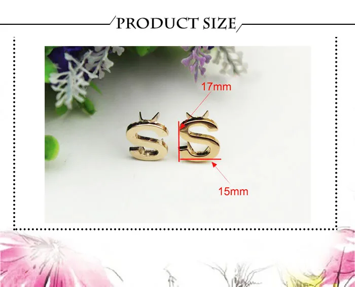5Pcs DIY English 26 Letter Metal Rivets Claw Studs For Bags Clothes Hats Leather Decor Alphabets Claw Rivet Handmade Crafts