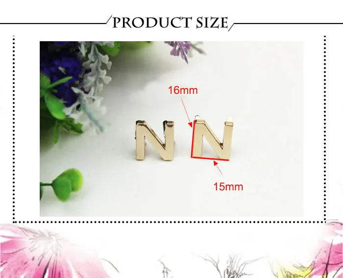 5Pcs DIY English 26 Letter Metal Rivets Claw Studs For Bags Clothes Hats Leather Decor Alphabets Claw Rivet Handmade Crafts