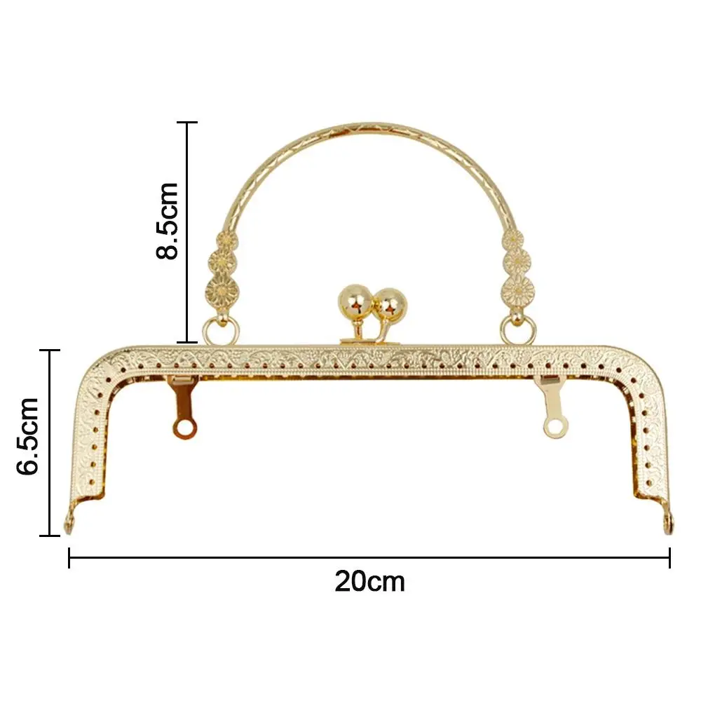 Purse Clasp Frame Bag Kiss Clasp Lock Metal Purse Frame for DIY Craft Purse Bag Making 18CM/20CM