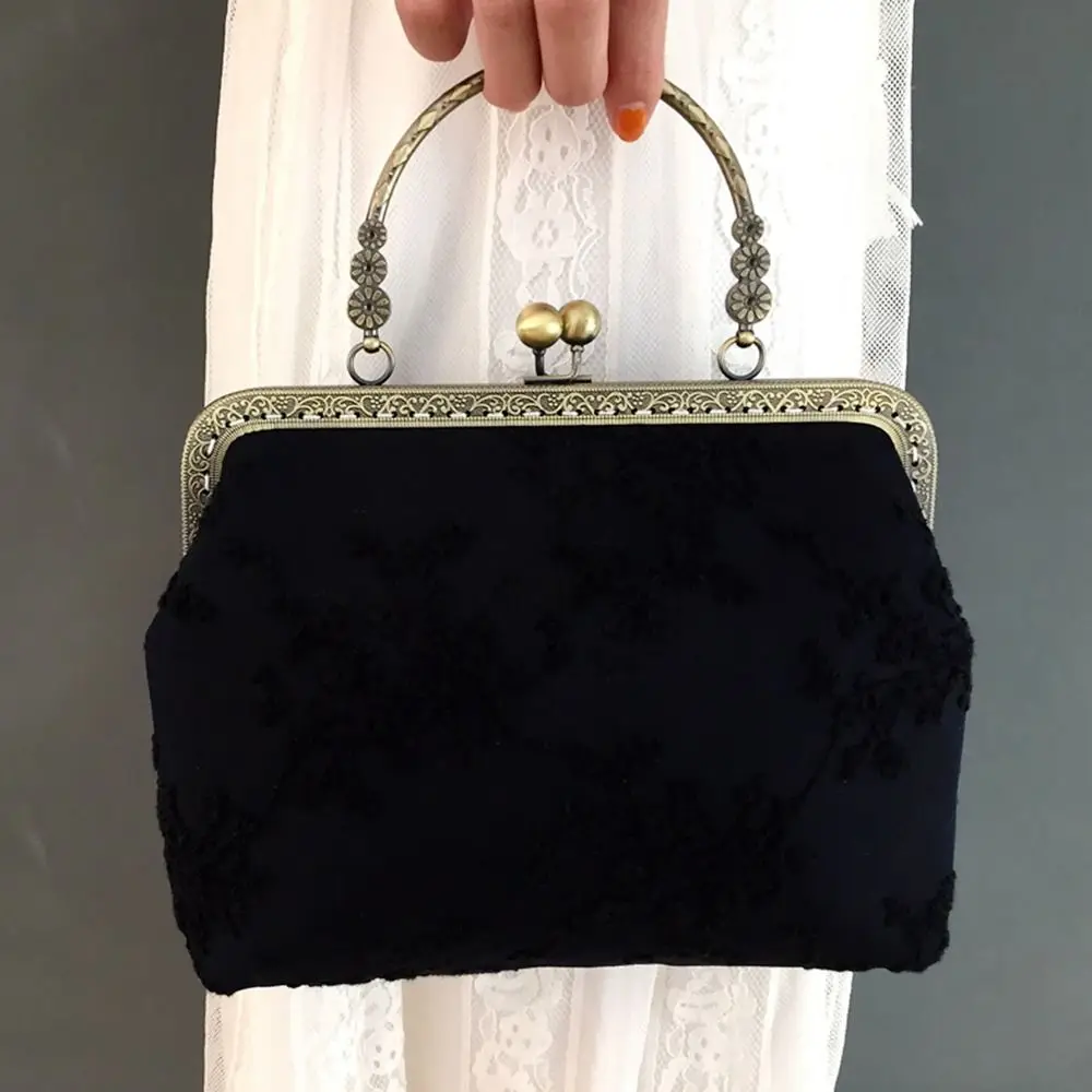Purse Clasp Frame Bag Kiss Clasp Lock Metal Purse Frame for DIY Craft Purse Bag Making 18CM/20CM