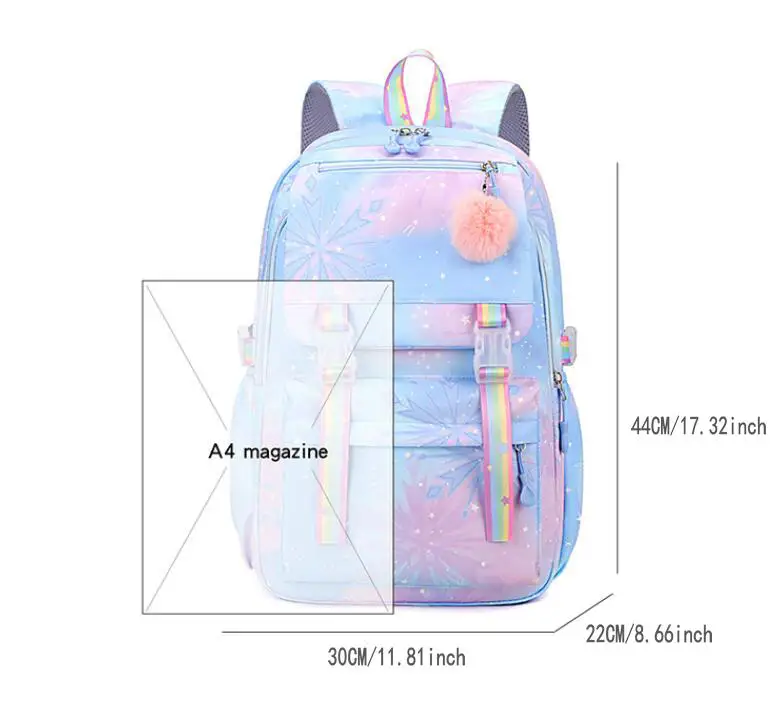 K-pop Demon Hunters Backpacks Fresh Color Printe Female Nylon Simple Large-capacity Schoolbag Ins Buckle Laptop Teens Backpacks
