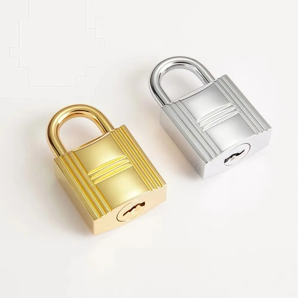 Fashion Retro Handbag Padlock Handmade Solid Color Bag Padlock Lightweight Gold Crossbody Bag Lock DIY Decoration
