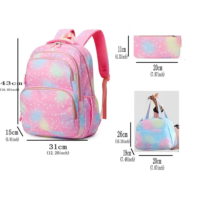 3pcs KPop Demon Hunters Backpack Cartoon Schoolbag Teens Student Bag Cartoon Laptop Book Bag Travel Mochilas Travel Bag