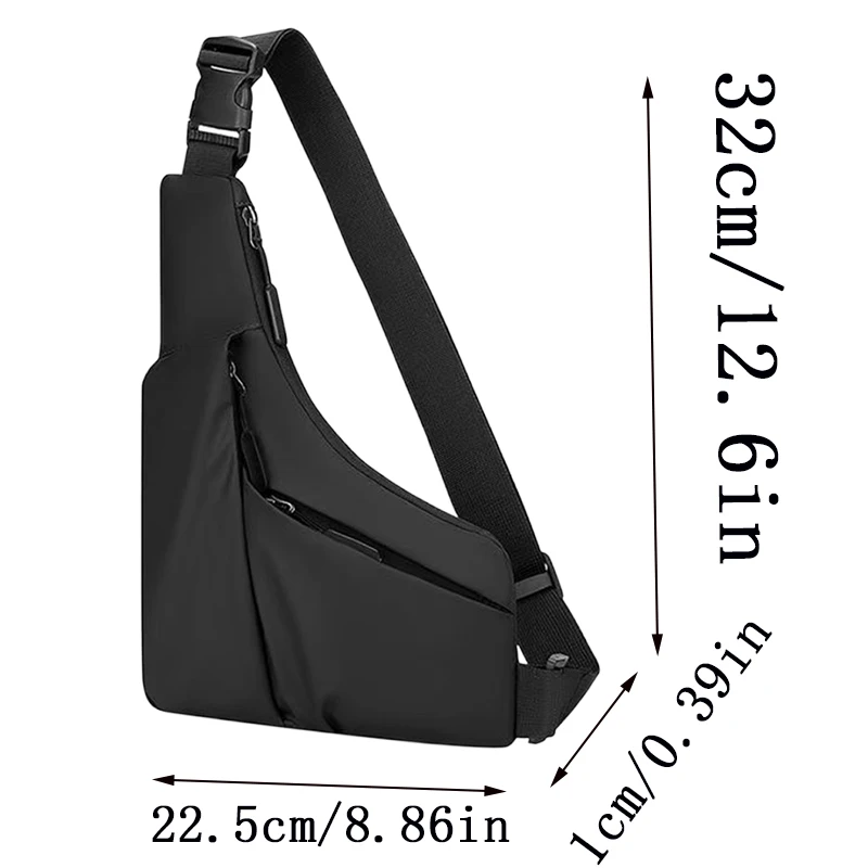 Men's Versatile Casual Chest Bag Multi-color Option Crossbody Shoulder Bag for Daily Commuting Outings