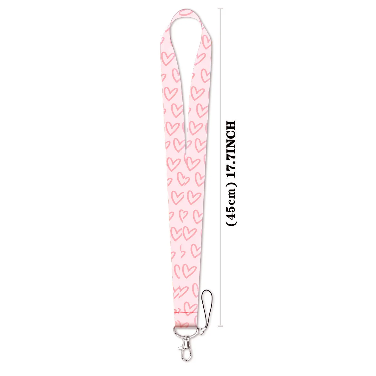 Colorful Heart ID Badge Holder Lanyards Minimalist Style Door Card Case Hanging Rope Neck Strap Keychain Business Card Gift