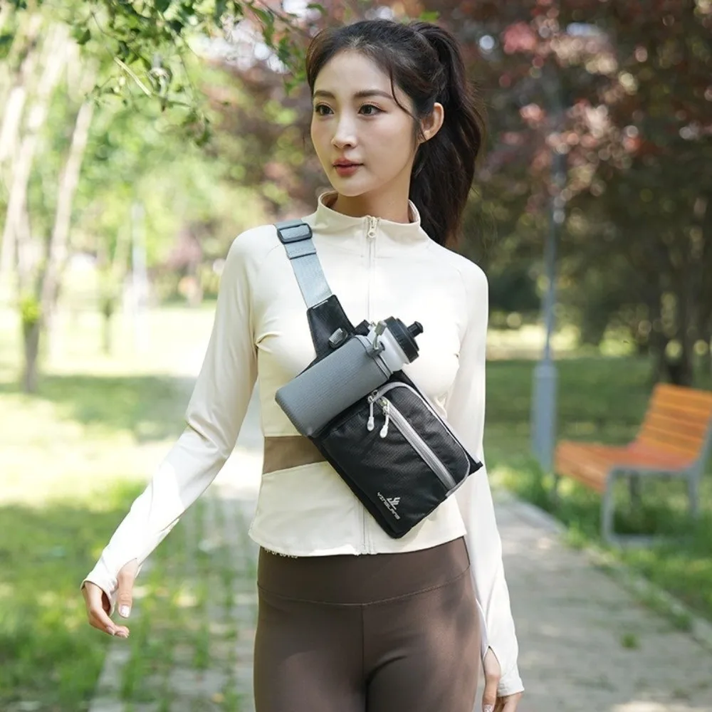 Multifunctional Waist Bag Waterproof Invisible Design Phone Chest Bag Lightweight Oxford Material Water Bottle Bag