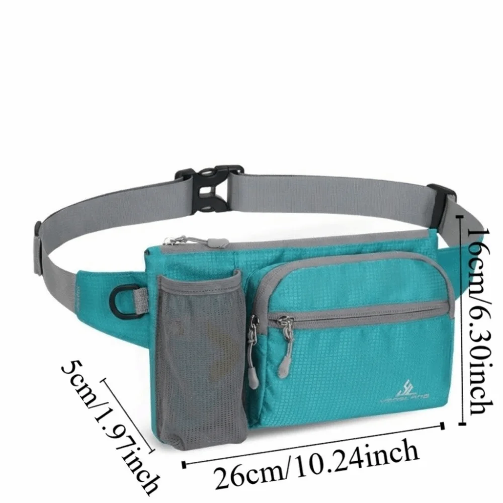 Multifunctional Waist Bag Waterproof Invisible Design Phone Chest Bag Lightweight Oxford Material Water Bottle Bag