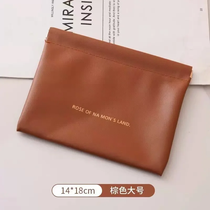 Mini Portable Storage Pouch for Headphones, Coins, Lipstick | Auto Close PU Bullet Storage Bag