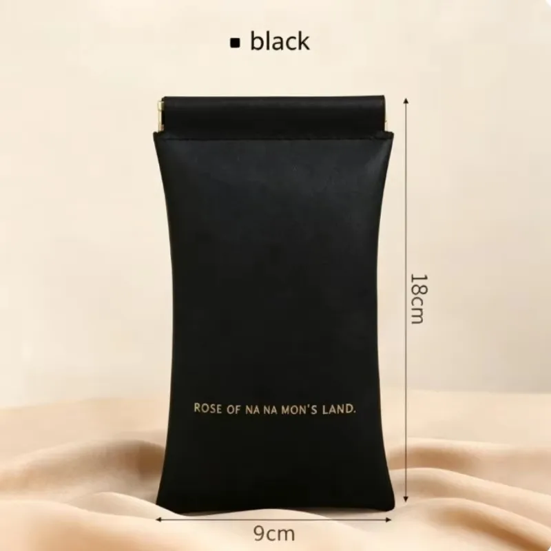 Mini Portable Storage Pouch for Headphones, Coins, Lipstick | Auto Close PU Bullet Storage Bag