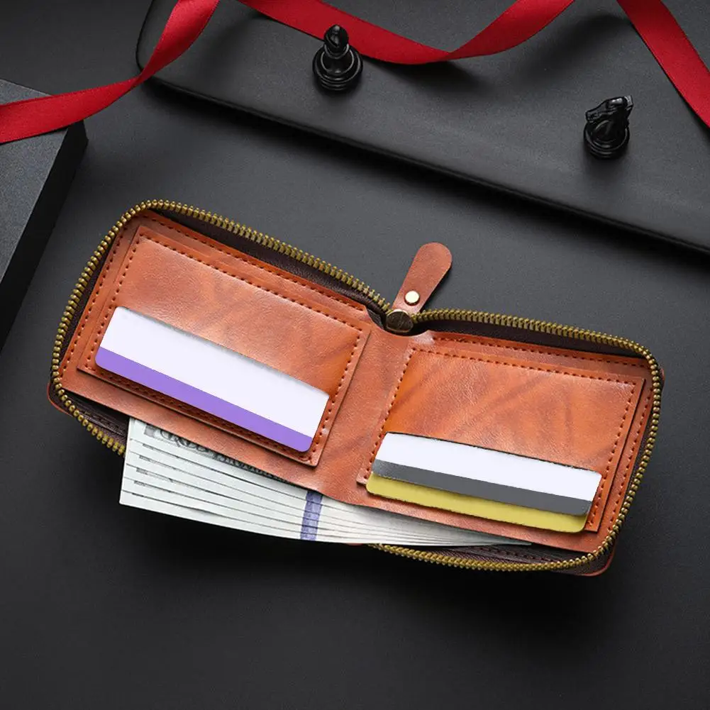 Men's Wallets with 100 US Dollar Pattern Hasp Male Leather Wallet with Zipper Card Holder Coin Pocket Purse Cartera Hombre