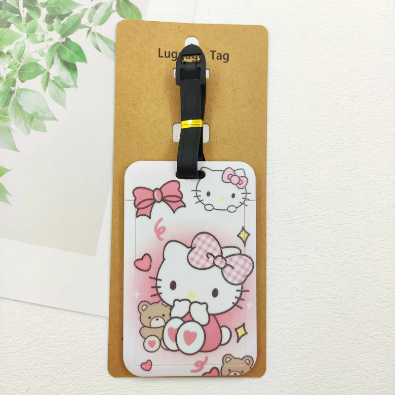 Hello Kitty Travel Luggage Tags Cute Suitcase ID Address Holder Baggage Boarding Tags Portable Label for Girls
