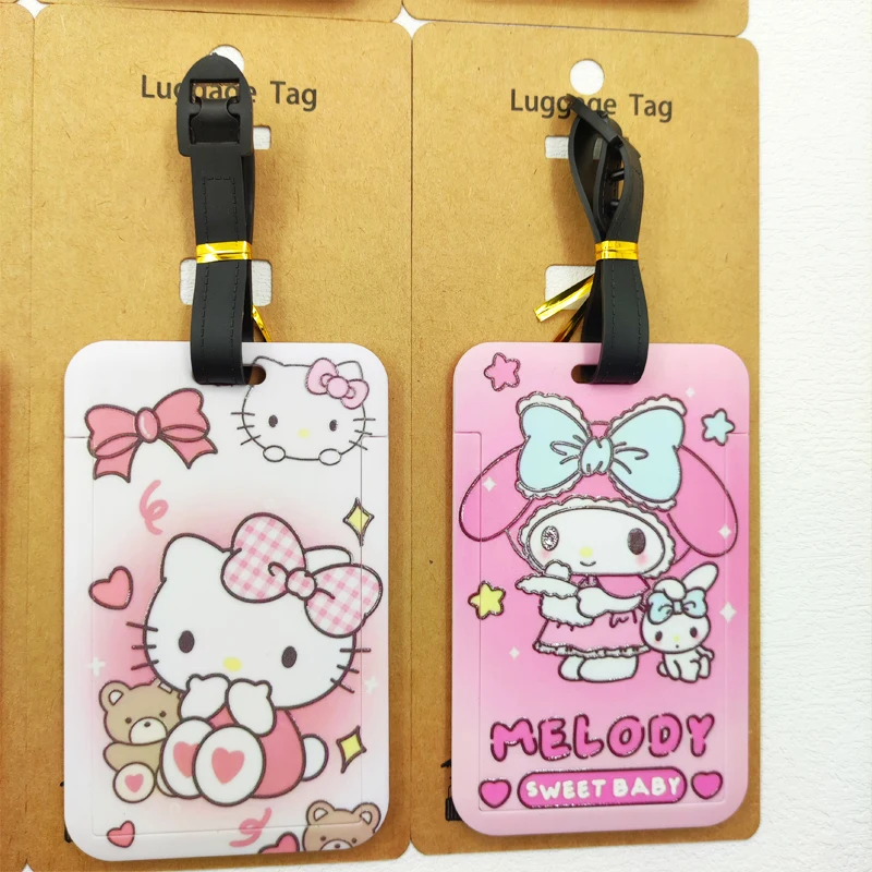 Hello Kitty Travel Luggage Tags Cute Suitcase ID Address Holder Baggage Boarding Tags Portable Label for Girls