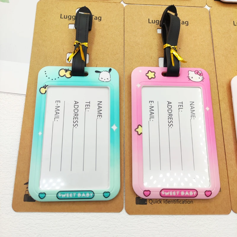 Hello Kitty Travel Luggage Tags Cute Suitcase ID Address Holder Baggage Boarding Tags Portable Label for Girls