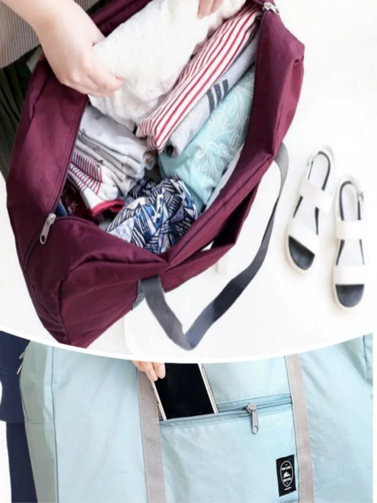 Portable Foldable Travel Duffle Bag Large Capacity Sports Gym Bag, Lightweight Carry On Luggage Duffle Bag Coach Bag Travel Bag