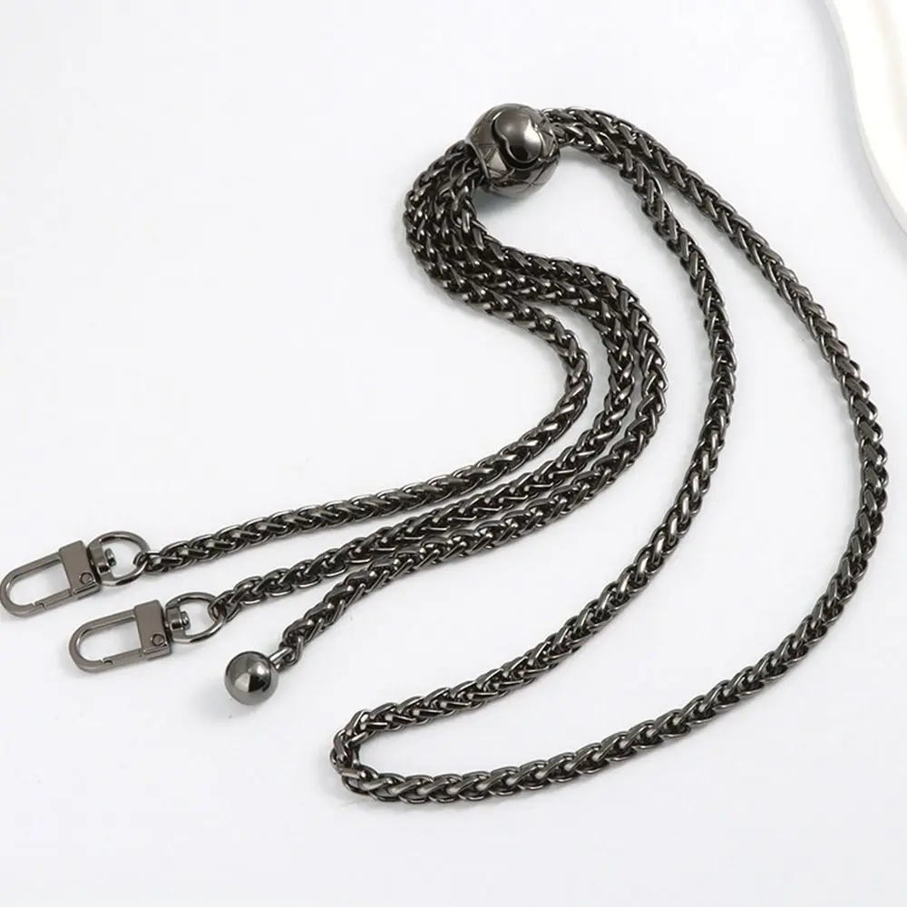 Replacement 120cm Metal Purse Chain Strap Handle for Handbag Shoulder Crossbody Bag Chain Strap with Length Adjustable Ball
