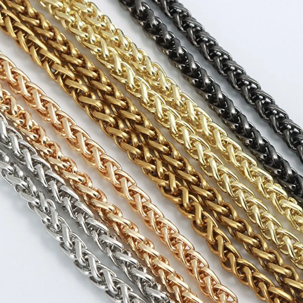 Replacement 120cm Metal Purse Chain Strap Handle for Handbag Shoulder Crossbody Bag Chain Strap with Length Adjustable Ball