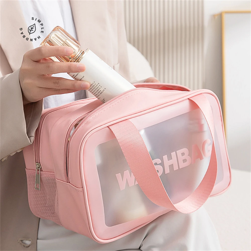 Two Layers Wet-Dry Separation Makeup Bag Portable Toiletry Bag Travel Large Capacity Storage Bag Fitness Swimming Essentials