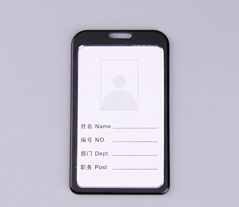Office Metal Work Identity Badge ID Card Holder Aluminium Alloy Employee Name Cover Business Case Credit Card Holder Wallet