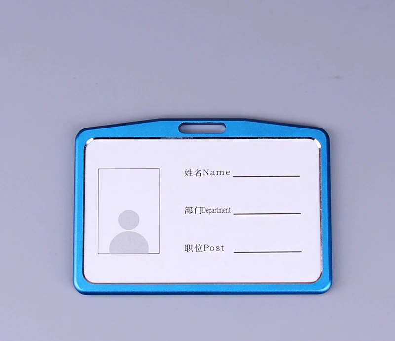 Office Metal Work Identity Badge ID Card Holder Aluminium Alloy Employee Name Cover Business Case Credit Card Holder Wallet