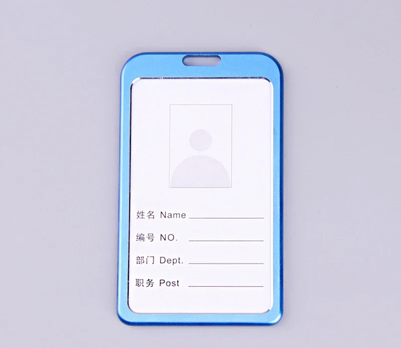 Office Metal Work Identity Badge ID Card Holder Aluminium Alloy Employee Name Cover Business Case Credit Card Holder Wallet