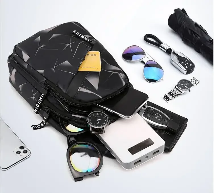 Chest Bag,Men's Casual Waterproof Crossbody Bag, Trendy Sports Bag, Multifunctional Small Bag, Shoulder Bag