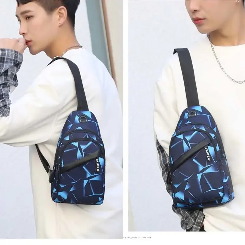 Chest Bag,Men's Casual Waterproof Crossbody Bag, Trendy Sports Bag, Multifunctional Small Bag, Shoulder Bag