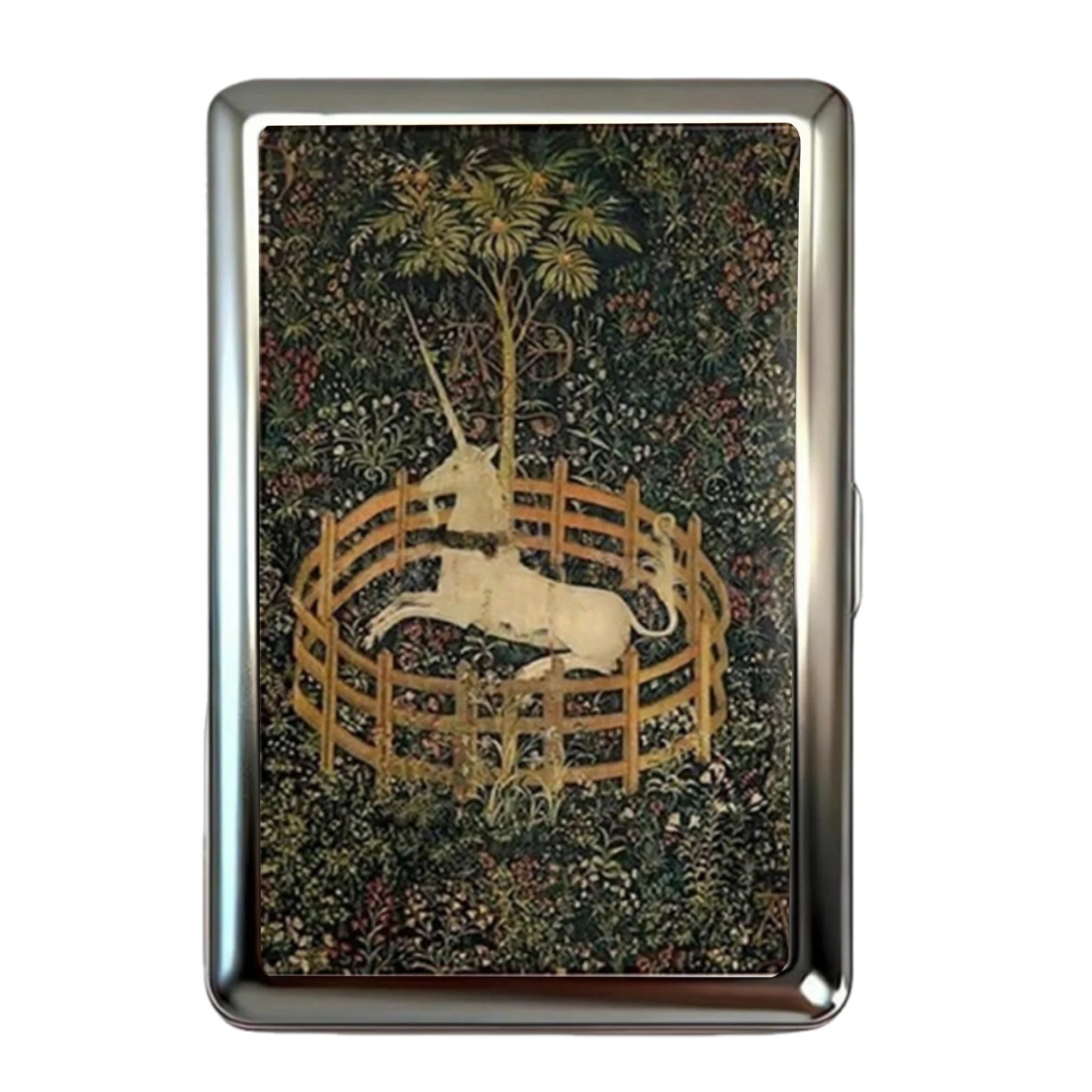 Vintage-Style Vintage Card Case Art Deco Design Metal Material Metal Case Easy Snap Multifunction Cash Case Business Card Holder