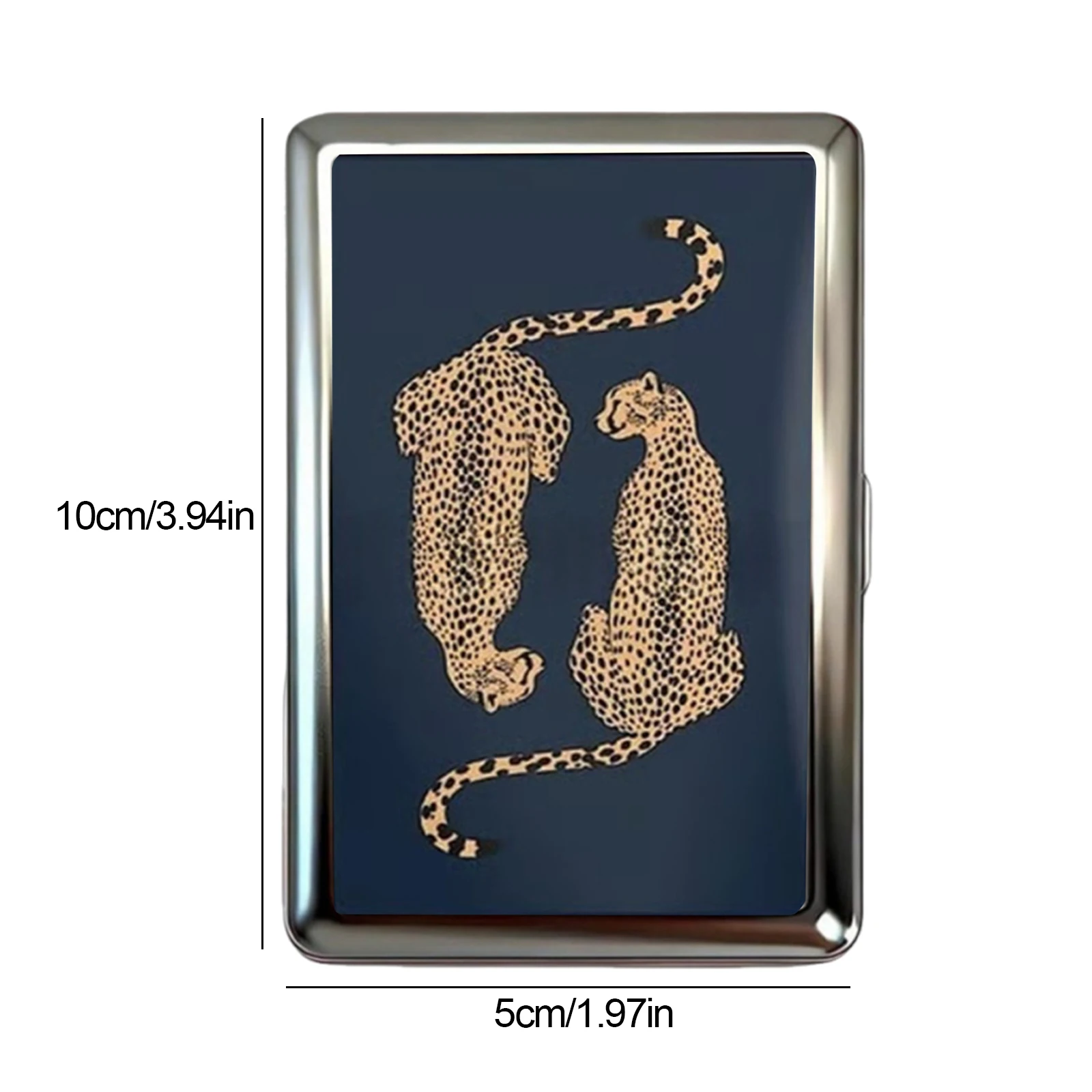 Vintage-Style Vintage Card Case Art Deco Design Metal Material Metal Case Easy Snap Multifunction Cash Case Business Card Holder