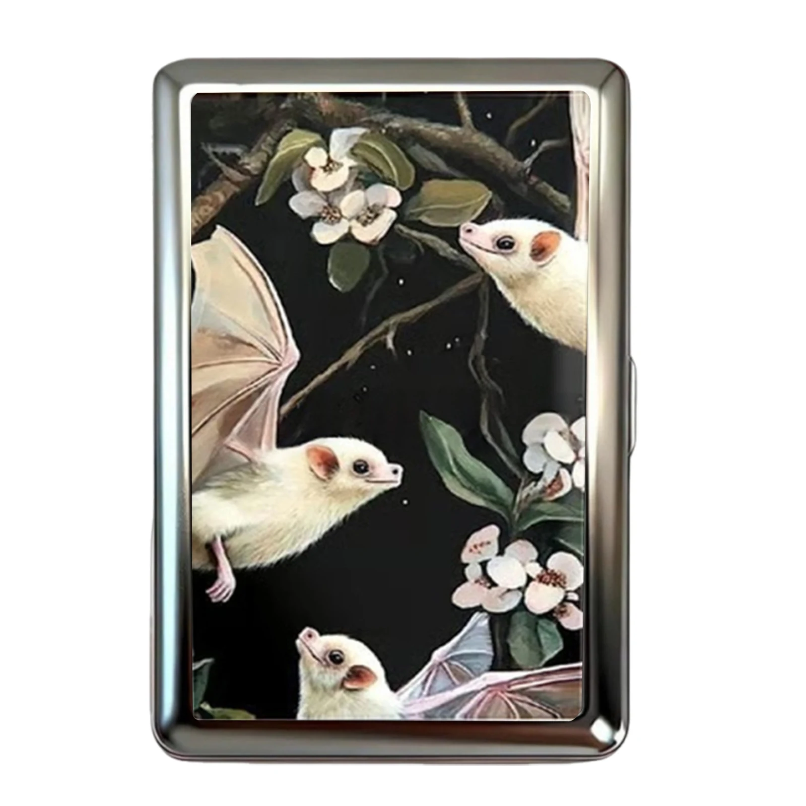 Vintage-Style Vintage Card Case Art Deco Design Metal Material Metal Case Easy Snap Multifunction Cash Case Business Card Holder