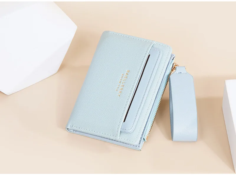 Baellerry Slim Multi-card Short Wallet for Women Luxury PU Leather Noble Female Purse Holder with Multiple Card Slots
