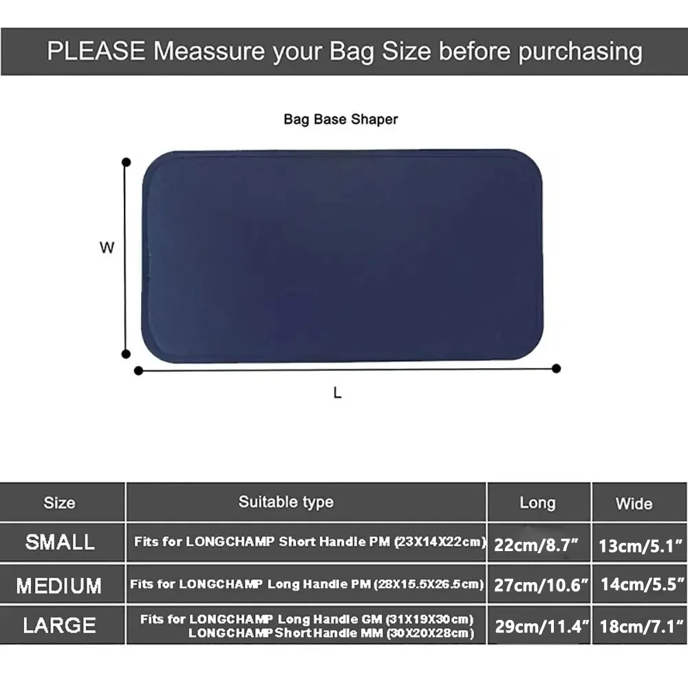 Felt Base Shaper Fits For LongChamp Le Pliage Handle Bag Bottom Plate Bag Anti Collapse Cosmetic Bag Felt Makeup Bag Support Pad