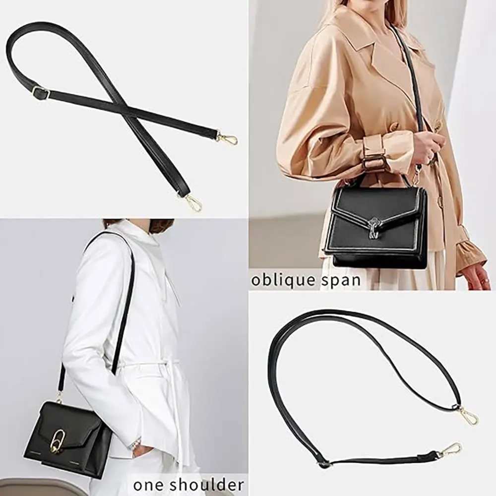 PU Leather Purse Handle Strap 51 Inch Adjustable Length Handbag Strap Replacement DIY Clutch Bag Handle Strap Repair Accessories