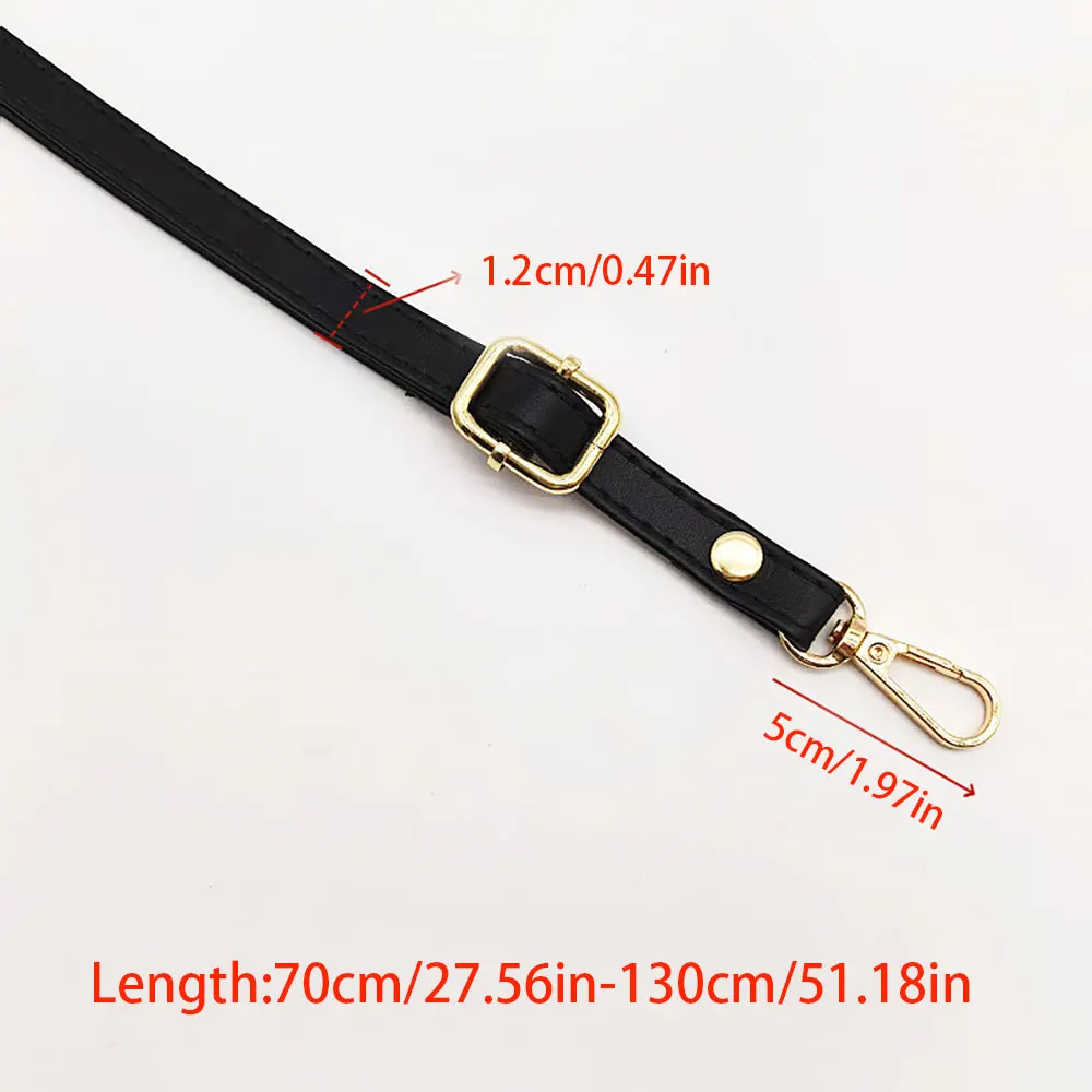 PU Leather Purse Handle Strap 51 Inch Adjustable Length Handbag Strap Replacement DIY Clutch Bag Handle Strap Repair Accessories