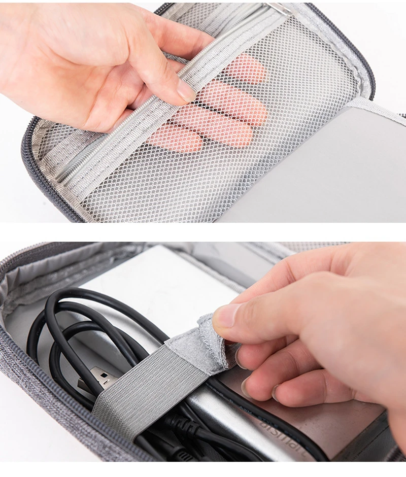Waterproof Cable Storage Bag, Digital Electronic Organizer Portable USB Data Line ChargerPlug Storage BagTravel Cable Organizer
