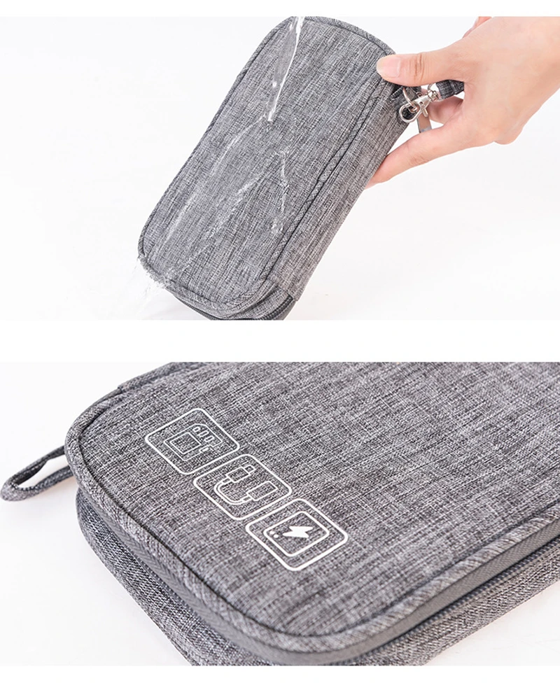 Waterproof Cable Storage Bag, Digital Electronic Organizer Portable USB Data Line ChargerPlug Storage BagTravel Cable Organizer