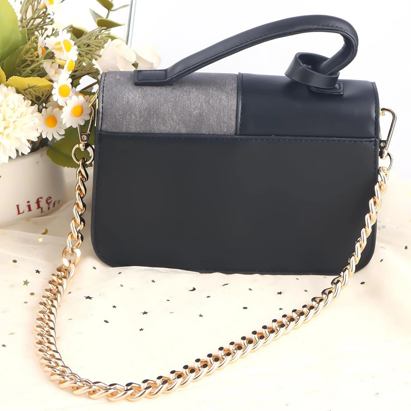 Metal Aluminum Bag Chain Replacement Parts Accessories for Hand-Woven Shoulder Handbag DIY Handmade Detachable Straps