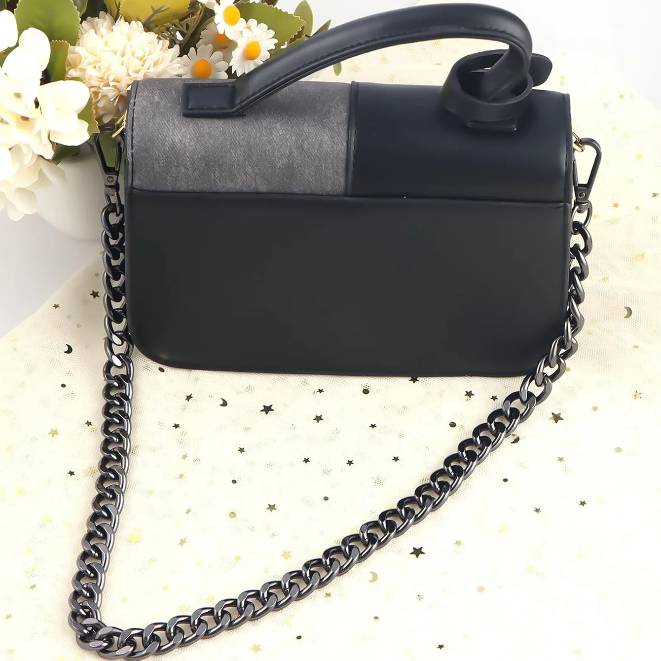 Metal Aluminum Bag Chain Replacement Parts Accessories for Hand-Woven Shoulder Handbag DIY Handmade Detachable Straps