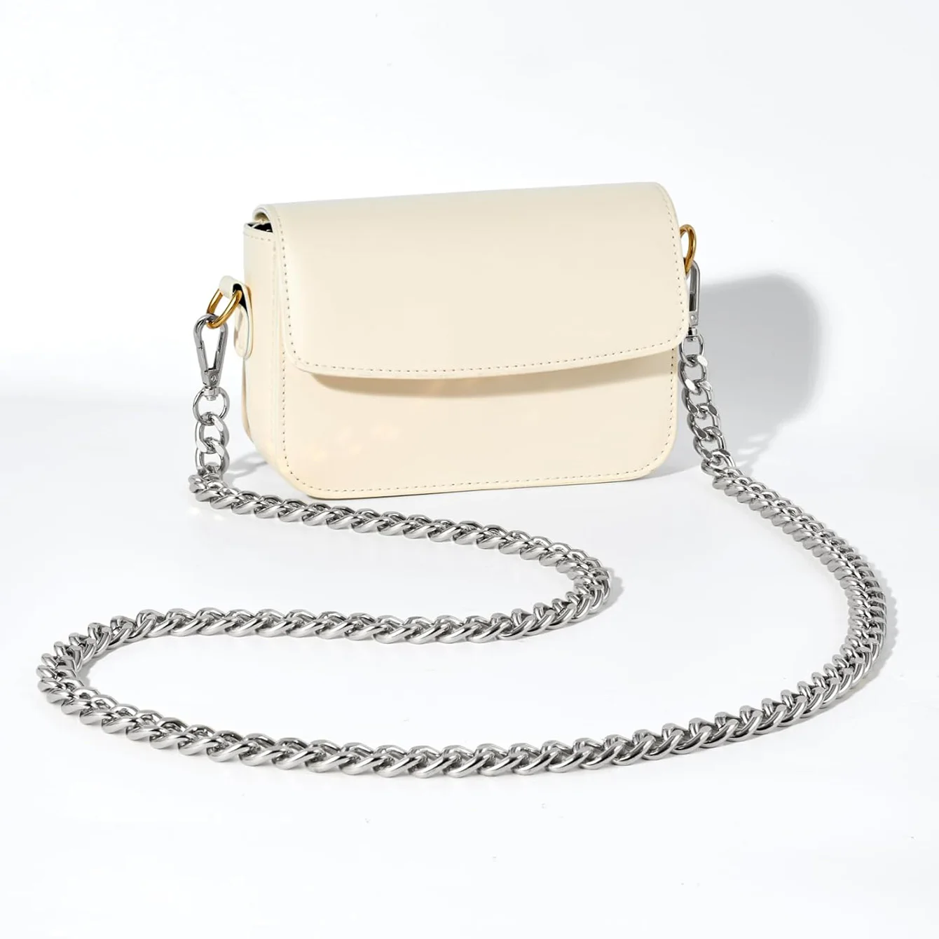 Metal Aluminum Bag Chain Replacement Parts Accessories for Hand-Woven Shoulder Handbag DIY Handmade Detachable Straps