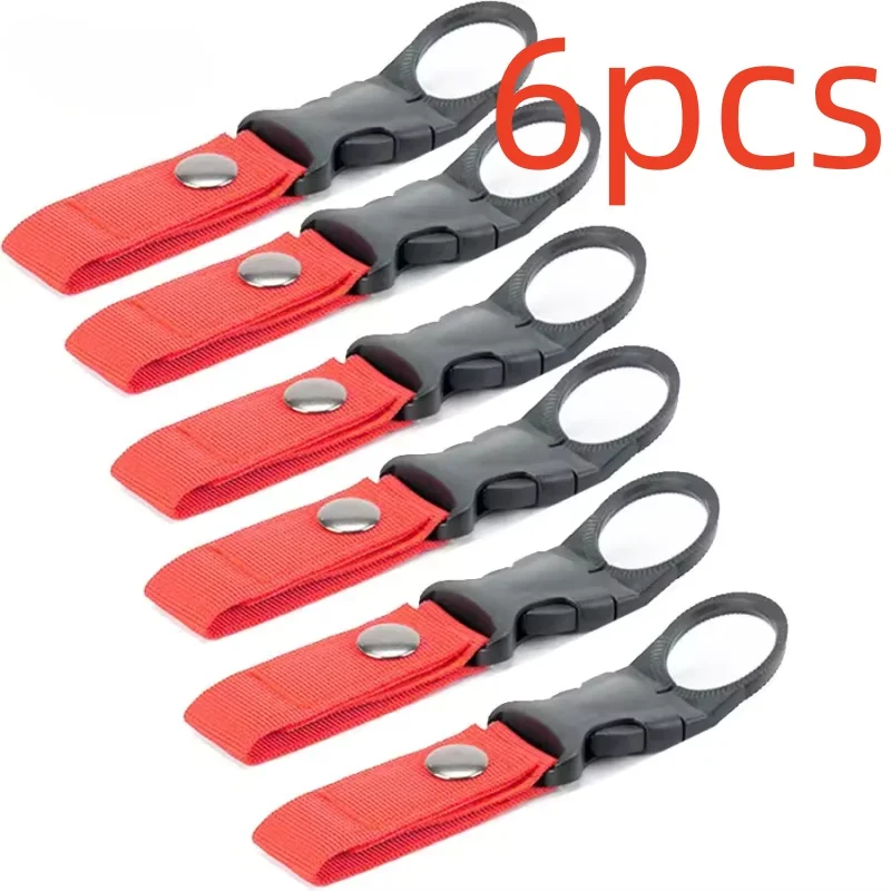 Buckle Hook Water Bottle Holder Clip Climbing Carabiner Belt Backpack Hanger Hooks Water Bottle Nylon Webbing Multifunction Wate