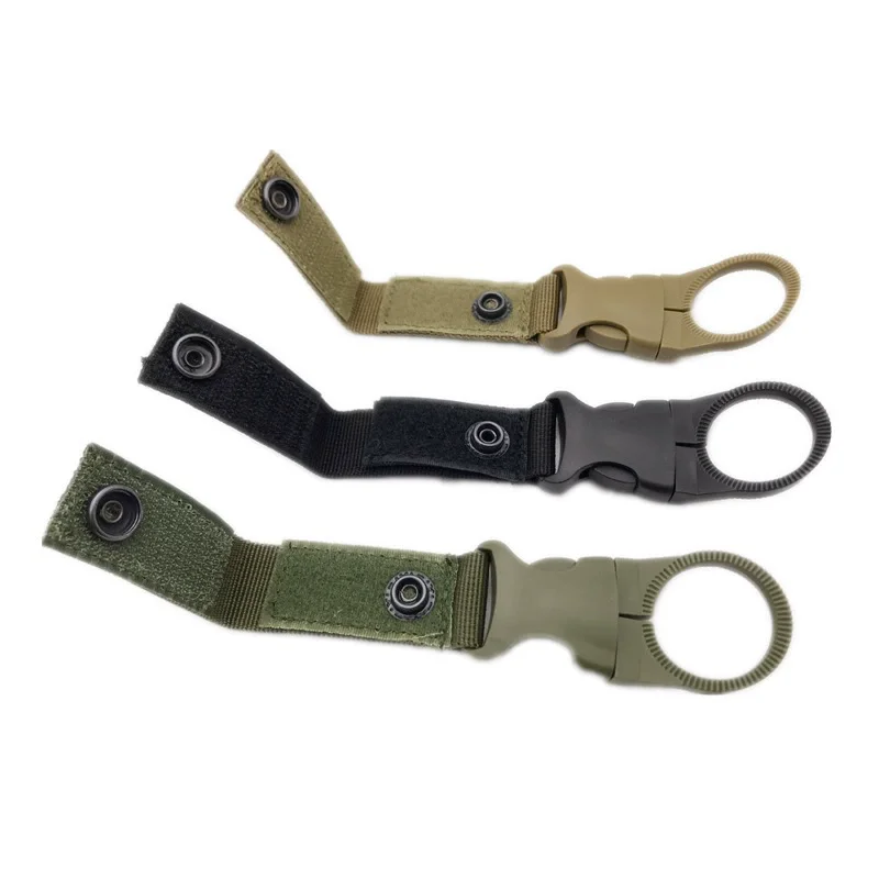 Buckle Hook Water Bottle Holder Clip Climbing Carabiner Belt Backpack Hanger Hooks Water Bottle Nylon Webbing Multifunction Wate