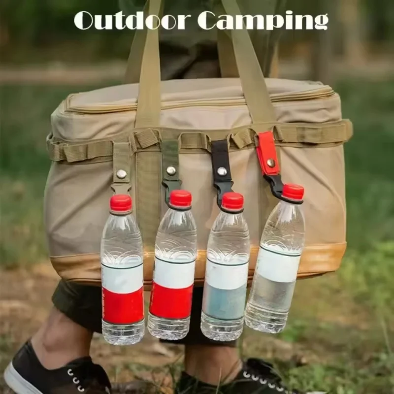 Buckle Hook Water Bottle Holder Clip Climbing Carabiner Belt Backpack Hanger Hooks Water Bottle Nylon Webbing Multifunction Wate