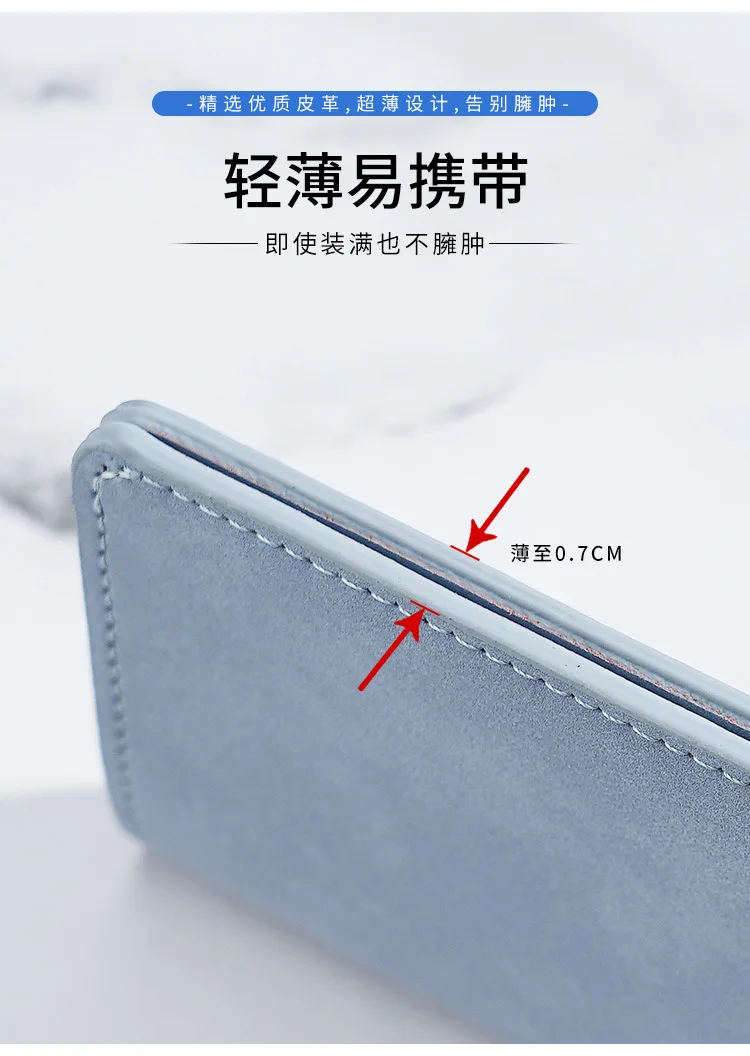 Card Bag Male Ultra-Thin Mini Small Wallet Multifunctional Driver's License Leather Case Multi-Card Position Anti-Degaussing Cer