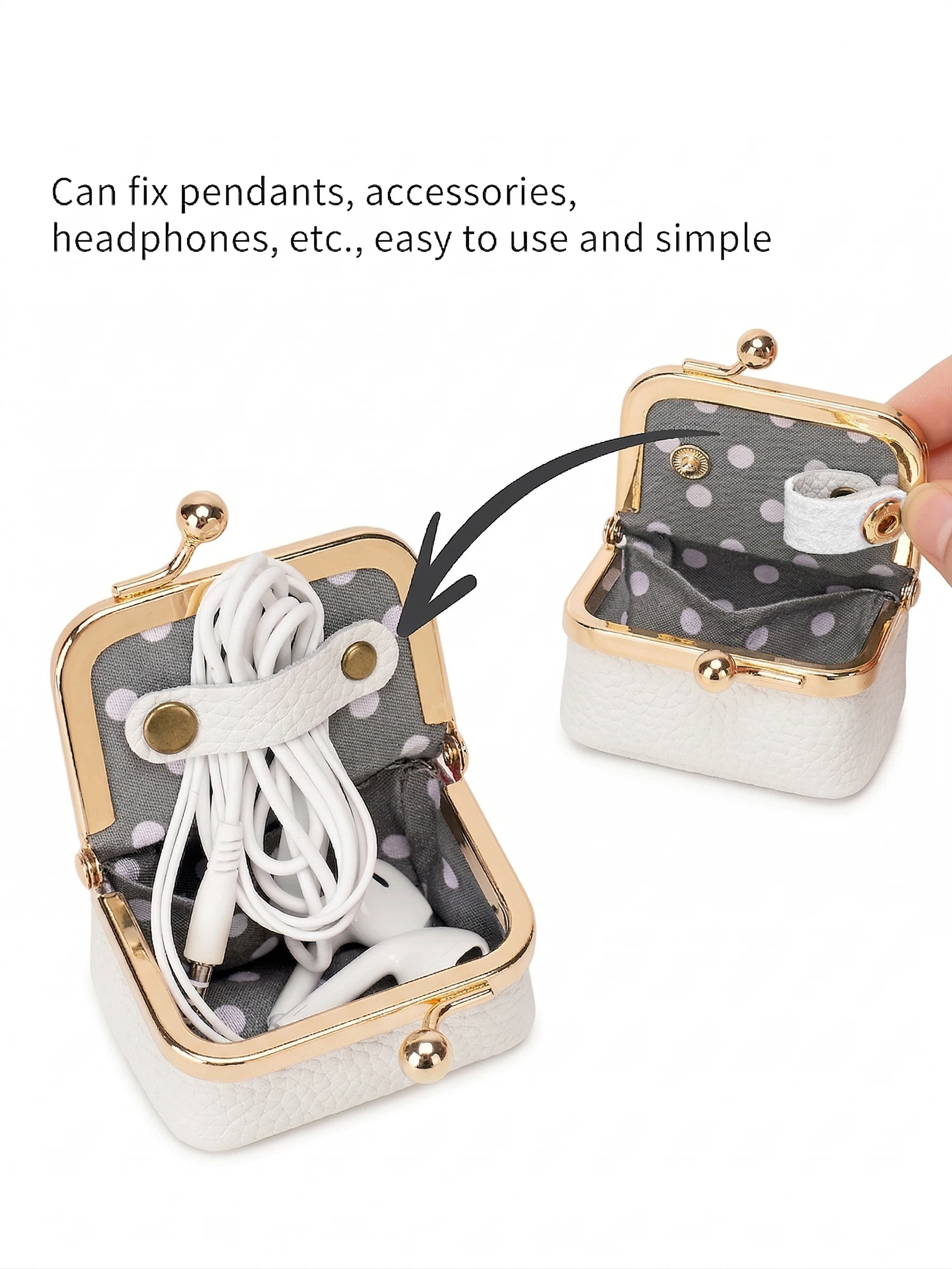 New Mini Women's Solid Color PU Leather Jewelry Box Can Store Rings Necklaces Earrings Portable Coin Purse With Kiss Clasp