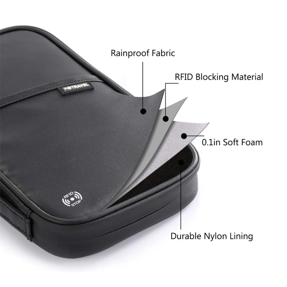 RFID Blocking Passport Wallet Family Passport Holder Multi Functional Document Case Organizer Travel Accessories Document Bag