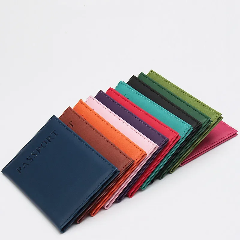 High Quality English PU Leather Passport Covers Document Cover Travel Passport Holder ID Card Passport Holder Travel Acceessory