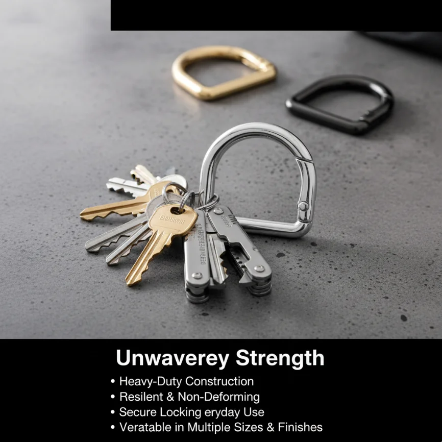 5-10 Pcs D Shape Type Spring Ring Openable Leather Bag Handbag Strap Buckle Connect Keyring Pendant Dog Chain Snap Clasp Clip 