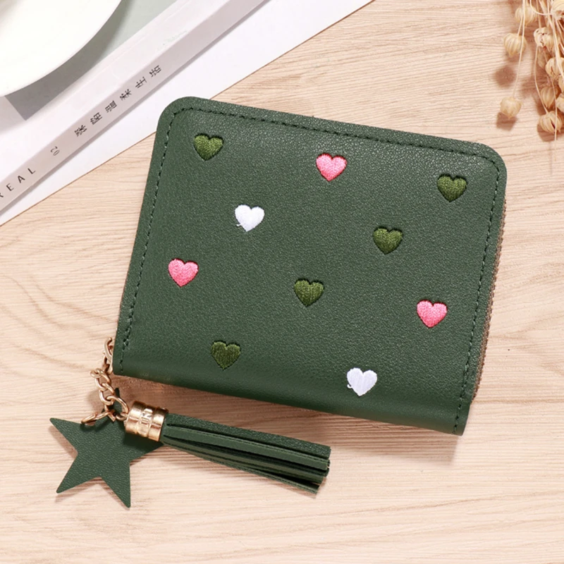 2026 NEW Spring Summer Wallet Women Ladies Mini Tassel Wallets Cute Short Zipper Lovely Pu Leather Coin Purse Female Hand Wallet