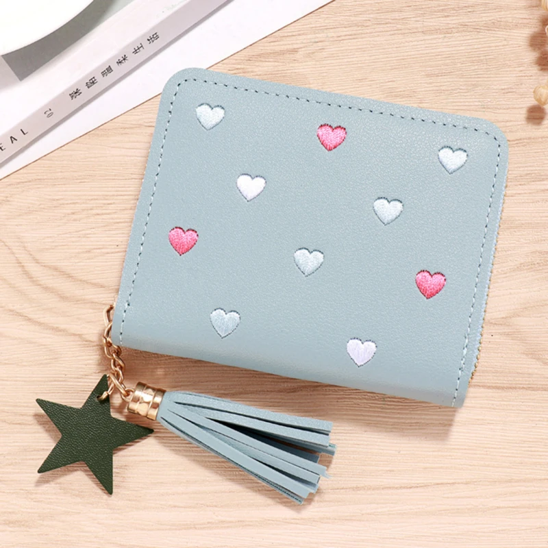 2026 NEW Spring Summer Wallet Women Ladies Mini Tassel Wallets Cute Short Zipper Lovely Pu Leather Coin Purse Female Hand Wallet