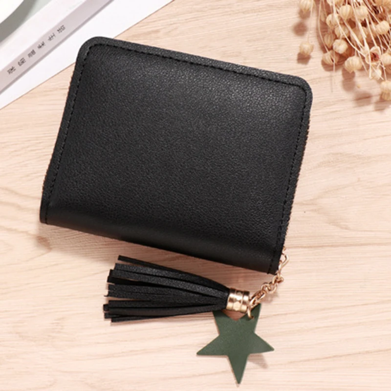 2026 NEW Spring Summer Wallet Women Ladies Mini Tassel Wallets Cute Short Zipper Lovely Pu Leather Coin Purse Female Hand Wallet
